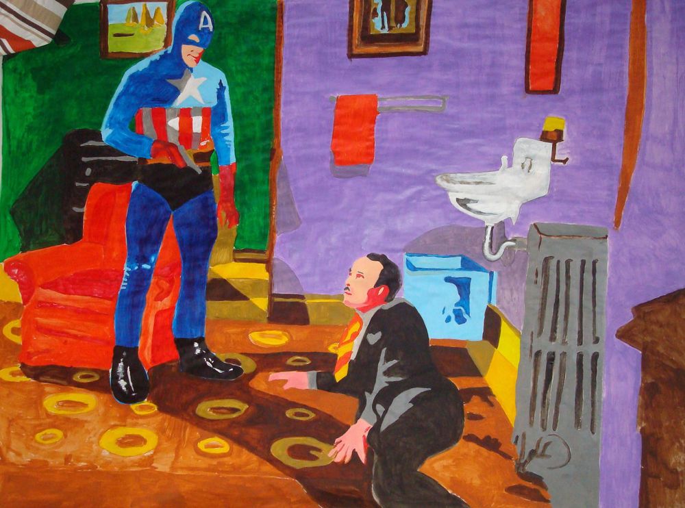 peinture captain america